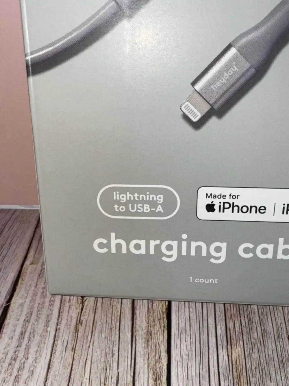 heyday 4ft Lightning to USB-A Charging Cable for iPhone & iPad - Gray